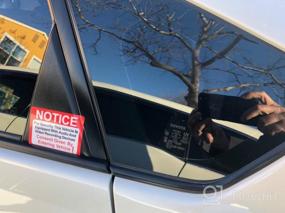 img 5 attached to 10 Pack Vehicle Audio & Video Recording Consent Decal Sticker - 2½ X 3½" 4 Mil Vinyl Outdoor UV Protected Waterproof