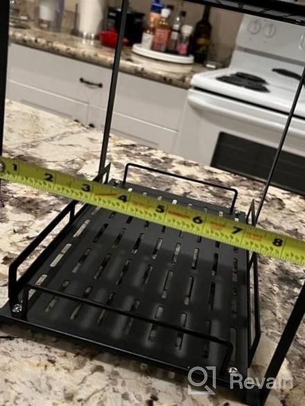 img 1 attached to 2-Tier Steel Spice Rack Countertop Organizer For Kitchen & Bathroom - Junyuan review by Mike Gruwell