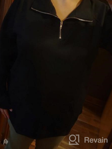 img 1 attached to Oversized Women'S Quarter-Zip Sweatshirts By Lecieldusoir - Everyday Casual Long-Sleeve Pullover Tops review by Jim Dahl