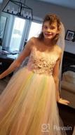 img 1 attached to Unicorn Rainbow Long Tulle Dress For Girls - Perfect For Weddings, Birthdays, Princess Parties, Carnivals, Performances, Dances, Pageants, And Ball Gowns By MYRISAM review by Philip Breeze