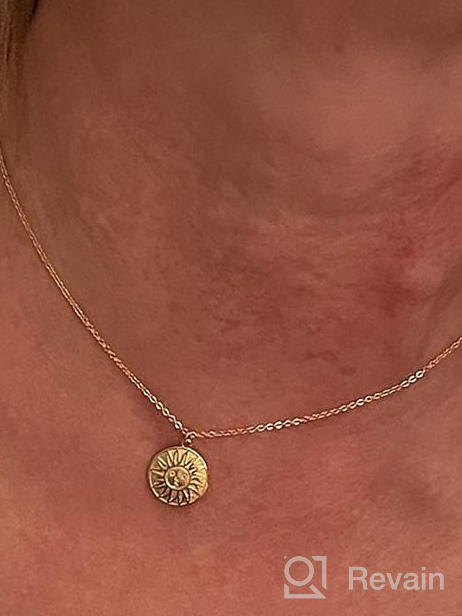 img 1 attached to Pencros Dainty Pumpkin Ghost Hammered Coin Pendant Necklace, 18K Gold Plated Delicate Chain - Minimalist Halloween Jewelry, Perfect Gift for Friends review by Tom Bennett