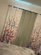 img 1 attached to Set Of 2 Kotile Floral Sheer Curtain Panels With Rod Pocket For Bedroom, Printed Voile Sheer Drapes With Red And Pink Blossom Design, 52 X 84 Inches review by Alton Walton