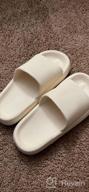 img 1 attached to Women & Men'S Joomra Pillow Slippers: Non-Slip, Quick Drying Shower Sandals With Ultra Cushion Thick Sole. review by Jeff Clites