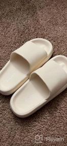img 5 attached to Women & Men'S Joomra Pillow Slippers: Non-Slip, Quick Drying Shower Sandals With Ultra Cushion Thick Sole.