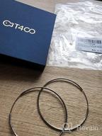 img 1 attached to T400 925 Sterling Silver Gold Rosegold Hoop Earrings: Stylish Lightweight Hoops for Women & Girls - Perfect Birthday Gift! review by Tony Pierce