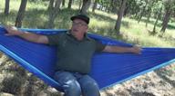 img 1 attached to Portable Camping Hammock - Lightweight Double/Single Parachute Hammock With Tree Straps For Hiking, Backpacking, And Outdoor Adventures - By AnorTrek review by Nick Moo