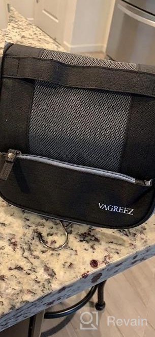 img 1 attached to Toiletry Bag, VAGREEZ Upgraded Large Hanging Travel Toiletry Organizer Kit With Heavy-Duty Zippers Waterproof Comestic Bag Dop Kit For Women Men review by Zack Block