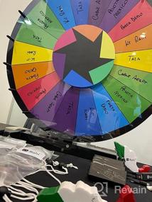 img 8 attached to DIY Series WinSpin 12 Inch Prize Wheel Tabletop Spinning Game With 10 Slots Fortune Design Carnival Spin