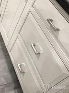 img 1 attached to 25 Pack 5 Inch Brushed Nickel Square Cabinet Pulls - Modern Stainless Steel Kitchen Drawer & Cupboard Handles By Homdiy review by Samuel Hansen