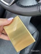 img 1 attached to Secure Your Cards In Style With Our RFID Stainless Steel Credit Card Holder In Gold - Perfect For Men And Women! review by Kenneth Foster