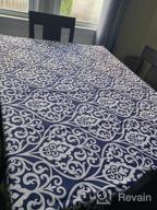 img 1 attached to Vintage Printed Spill Proof Rectangle Polyester Tablecloth For Home & Kitchen - Red And White, 60X104 Inch review by Hassan Barrera