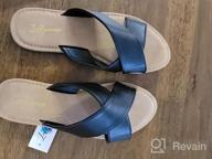 img 1 attached to Stylish And Comfortable Slip-On Flat Sandals For Women: LUFFYMOMO'S Casual Fashion Summer Footwear review by Craig Walters