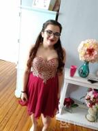 img 1 attached to Junior Gold Lace Applique Short Quinceanera Homecoming Dresses By Babyonline review by Richie Kotun