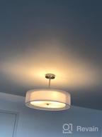 img 1 attached to Stylish And Elegant Double Drum Pendant Light With Adjustable Height - TZOE Drum Light review by Richard Rosa