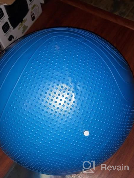 img 1 attached to Transform Your Fitness Routine With Gruper'S Anti-Burst Yoga Ball And Chair Set: Includes Hand Pump And Workout Guide Access! review by Andrew Pickering