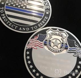 img 5 attached to Engravable Personalized Law Enforcement Challenge Coin With Thin Blue Line Design - PinMart