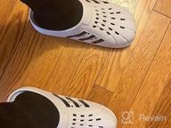 img 1 attached to Adidas Adilette White Black Men's Athletic Shoes: Unisex Adult Design review by James Vachon