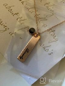 img 5 attached to Personalized Engraved Sterling Silver Bar Necklace With Birthstone For Mom - Custom Mothers Necklace Gift For Christmas