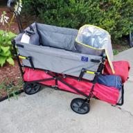 img 1 attached to Foldable Double Decker Wagon For All Terrain Outdoor Use - Heavy Duty, Portable, And Lightweight Utility Cart Ideal For Camping Gear, Groceries, And More By MacSports review by Richard Gallagher