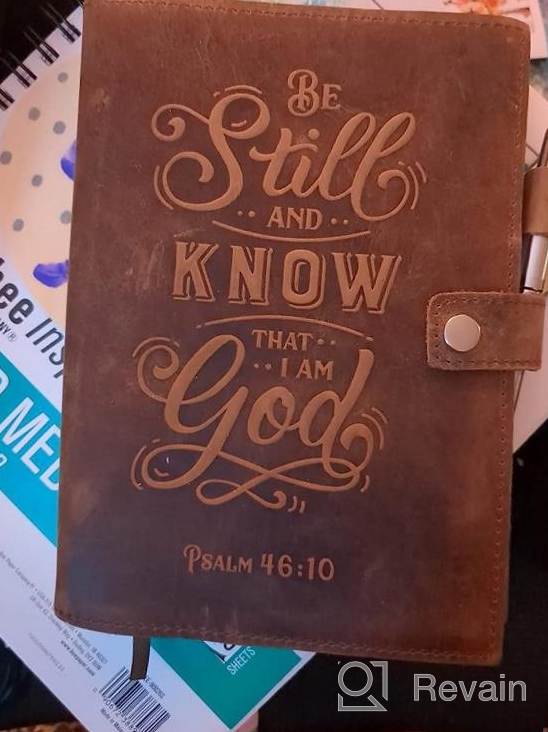 img 1 attached to Refillable Leather Journal With Embossed Bible Verse - Handmade Vintage Notebook For Women With 320 Lined Pages And Luxury Pen - Ideal For Journaling, Writing, Or Bible Study review by Michael Adams