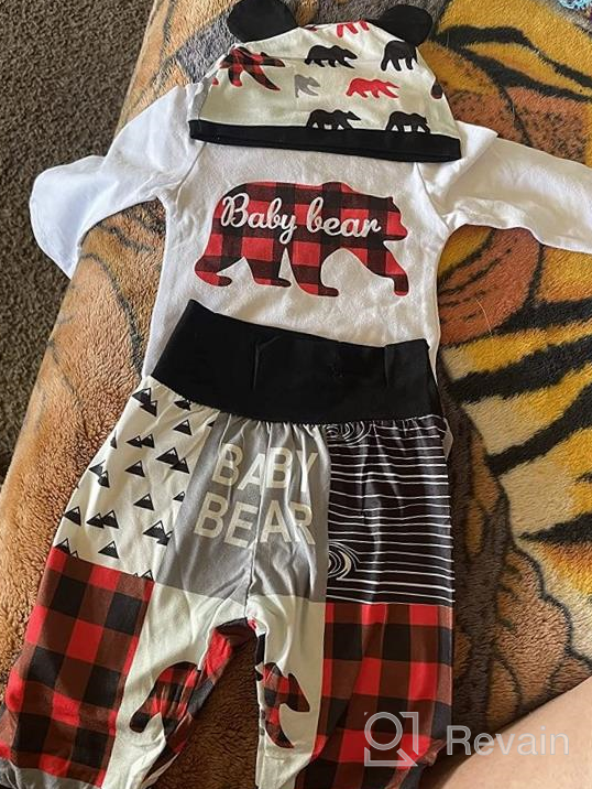 img 1 attached to Adorable HKALL Baby Bear Letter Print Romper Set for Newborns - Perfect for Fall/Winter Outfits! review by Jon Cherian