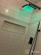 img 1 attached to 12 Inch Ceiling Mount Full Body Shower System With Thermostatic Faucet, Body Jets And LED Rain Shower - Use All Showerheads Simultaneously - Chrome Finish review by Paul Zimmer