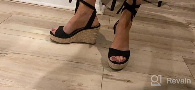 img 1 attached to Women'S Summer Dress Shoes: Espadrilles Wedges Sandals Heels With Open Toe, Tie Lace Up & Platform Ankle Strap review by Jabari Campbell