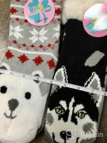 img 6 attached to FNOVCO Kids Slipper Socks: Cozy Fleece Lined Winter Indoor Christmas Socks For Boys & Girls