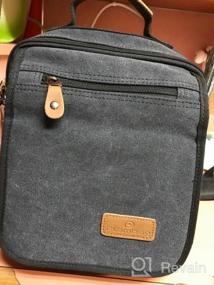 img 7 attached to Men'S 10" IPad Travel School Small Canvas Messenger Bag Purse Shoulder Crossbody Bag Tablet Bag - Plambag