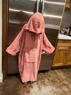 img 1 attached to Stay Cozy And Dry With The Hiturbo Plush Changing Robe: Oversized Hooded Surf Poncho With Pocket And Fleece Towel For Aquatics And Home Use review by Heath Cullinan