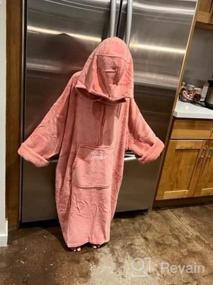 img 5 attached to Stay Cozy And Dry With The Hiturbo Plush Changing Robe: Oversized Hooded Surf Poncho With Pocket And Fleece Towel For Aquatics And Home Use