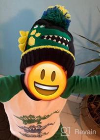 img 6 attached to 🦕 Набор вязаной шапки и перчаток для маленького мальчика с дизайнами Динозавра, Монстра и Крокодила, выпущенный брендом ACCSA для зимы.