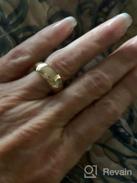 img 1 attached to 🌟 micuco Chunky Dome Rings: 14K Gold Plated Statement Ring with Cubic Zirconia & Gold Star Inlay - Bold & Thick Women's Rings review by Sean Florence