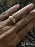 картинка 1 прикреплена к отзыву 🌟 Кольца в стиле микуко Chunky Dome: кольцо-пышку из позолоченного золота 14K с кубическим цирконием и вкрапленными золотыми звездами - смелое и толстое кольцо для женщин. от Sean Florence