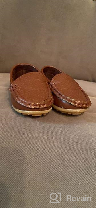 img 1 attached to 👟 LONSOEN Boys' Synthetic Boat Dress Sneakers - Toddler Loafers review by Terry Brendemuehl