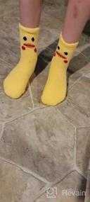 img 7 attached to Kids Fleece Lined Slipper Socks, Toddler Boys Girls Non Slip Grips Winter Indoor Warm Cozy Fluffy Socks