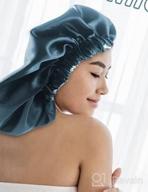img 1 attached to Ultimate Sleep Protection: Satin And Silk Bonnets For Women With Natural Hair review by Michael Lightfoot