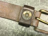img 1 attached to Genuine Leather Jean Belt With 1-1/2"(38Mm) Wide Shotgun Shell Concho Accent review by Matthew Blustein