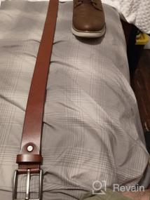 img 5 attached to Classic Men's Belt Accessories: Bullko 👔 Genuine Leather Belts for 34-36 Inch Waist