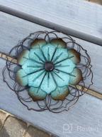 img 1 attached to Scwhousi Galvanized Metal Flower Wall Decor-12 Flower Art Wall Hanging For Home Garden Yard Patio Fence Indoor Outdoor,Silver Home Accents Decor review by Derrick Duck