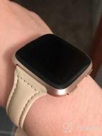 img 1 attached to Bayite Slim Genuine Leather Band Compatible With Fitbit Versa 2/Lite/Versa - Replacement Strap Accessory For Women review by Josh Clifton