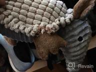 img 1 attached to Squeaky Armadillo Pet Plush Dog Chew Toy - Hollypet Dark Gray review by Mike Modesto