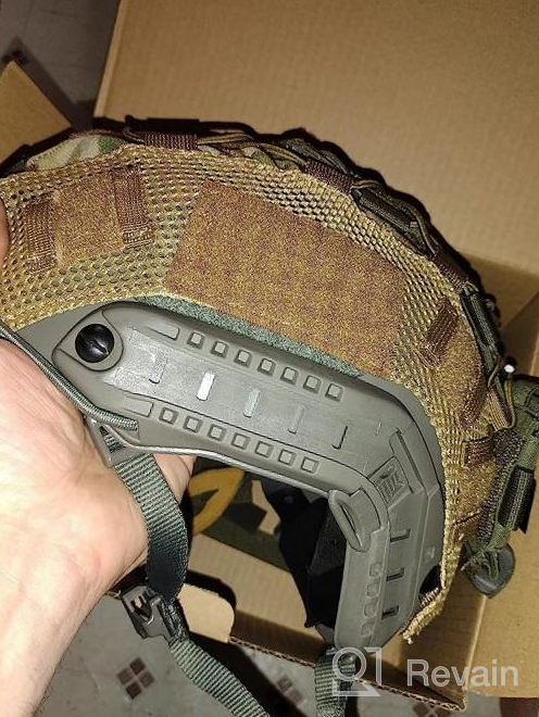 img 1 attached to OneTigris Multicam Helmet Cover For Fast Helmets In Size M/L And L/XL - Protect Your Headgear With Cloth Cover In Multicam Print review by Sivabala Mickel