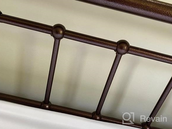 img 1 attached to Twin Metal Daybed Frame With Platform Base And Slats - Ideal Sofa Bed For Living Room Or Guest Room - Dark Copper Finish - Box Spring Replacement review by Harry Ashcraft