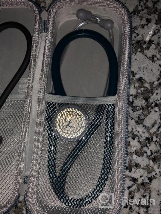 img 1 attached to Protect Your Stethoscope On-The-Go With ButterFox Semi Hard Carry Case - Fits 3M Littmann And Accessories (Black) review by John Wood