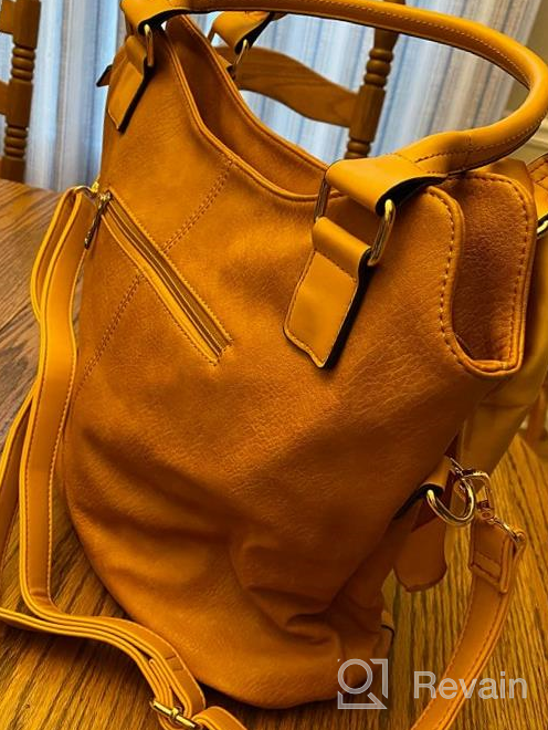 img 1 attached to Plambag Women Tote Bag Handbags Hobo Shoulder Bag Faux Leather Purse review by Rhett Fifer
