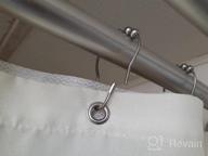 img 1 attached to Chrome Shower Curtain Rings - Set Of 12 Rust-Resistant Metal Hooks For Bathroom Shower Rods And Hangers, Rolling Shower Curtain Clips For Improved Durability review by Kevin Fuentes