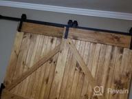 img 1 attached to WINSOON Double Door Sliding Barn Door Hardware Kit With 10Ft Track For Interior And Exterior Doors, Kitchen Cabinets, And Hallways. review by Wayne Gilbert