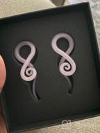 картинка 1 прикреплена к отзыву Teal Teardrop Spiral Glass Ear Taper And Plug Set - Sizes 4G-16Mm - Piercing Jewelry By BodyJ4You от Kristi Winters
