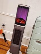 img 1 attached to Indoor Electric Space Heater For Large Room, 3 Modes & Thermostat, 90° Oscillation, 12H Timer, Remote Control With Overheat & Tip-Over Protection And Realistic 3D Flame - Tower Design review by Terry Paige